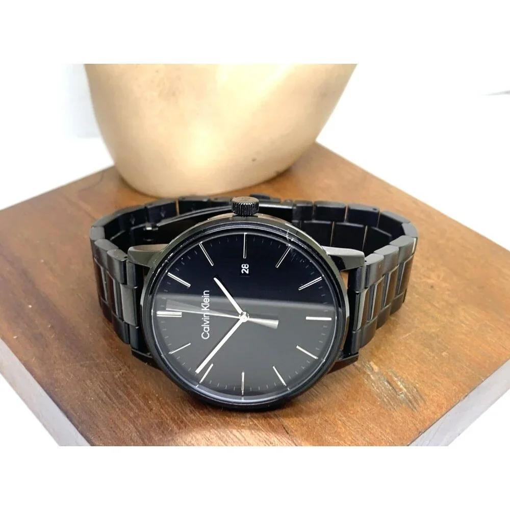 Calvin Klein Men's Watch 25200057 Quartz Black Dial Stainless Steel 43mm